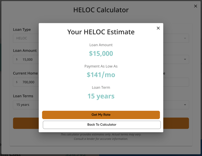 Using the Figure HELOC Calculator on the Proposal